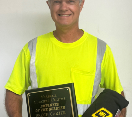 Marshall Municipal Utilities Announces Employee of the Quarter